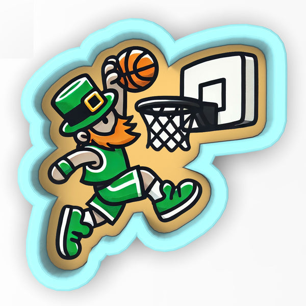 Leprechaun Dunking 2 Cookie Cutter | Stamp | Stencil - SHARP EDGES - FAST Shipping - Choose Your Own Size! #1