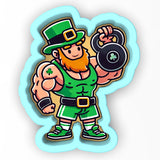 Leprechaun Lifting Kettlebell 1 Cookie Cutter | Stamp | Stencil - SHARP EDGES - FAST Shipping - Choose Your Own Size! #1