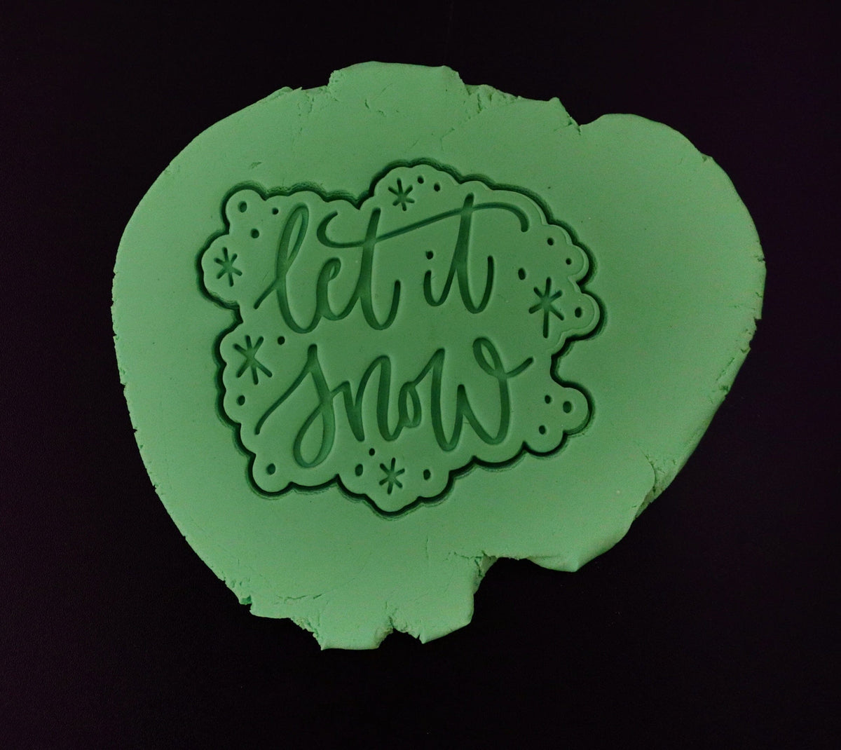 Let It Snow Cookie Cutter | Stamp | Stencil #1 Xmas / Winter / NYE Cookie Cutter Lady 