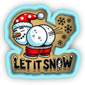 a snow globe with a santa hat on top of it