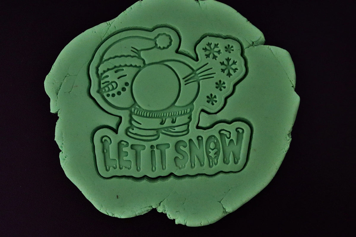 Let it Snow Snowman Fart Cookie Cutter | Stamp | Stencil - SHARP EDGES - FAST Shipping - Choose Your Own Size! #1 Cookie Cutter Lady 