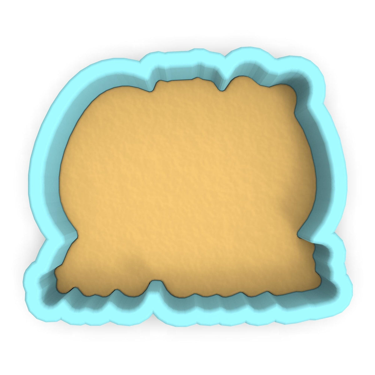 a cookie cutter with a cookie in the shape of a cookie