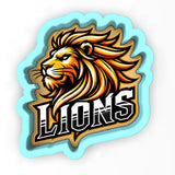 a lion's head with the word lions on it