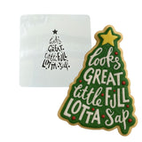 Little Full Lotta Sap Cookie Cutter | Stamp | Stencil #2 Xmas / Winter / NYE Cookie Cutter Lady MINI - 2 Inches (5cm) Stencil ONLY 