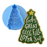 Little Full Lotta Sap Cookie Cutter | Stamp | Stencil #2 Xmas / Winter / NYE Cookie Cutter Lady MINI - 2 Inches (5cm) **BUNDLE** Cutter + Debosser 