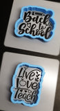Live Love Teach Cookie Cutter | Stamp | Stencil #1 School / Grad Cookie Cutter Lady 