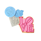 Love Cookie Cutter | Stamp | Stencil #1 Wedding / Baby / V Day Cookie Cutter Lady MINI - 2 Inches (5cm) **FULL SET BUNDLE** Cutter + Stamp + Stencil + Debosser **BEST DEAL** 