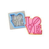 Love Cookie Cutter | Stamp | Stencil #1 Wedding / Baby / V Day Cookie Cutter Lady MINI - 2 Inches (5cm) **BUNDLE** Cutter + Stencil 