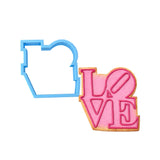 Love Cookie Cutter | Stamp | Stencil #1 Wedding / Baby / V Day Cookie Cutter Lady MINI - 2 Inches (5cm) Cookie Cutter ONLY (Outline) 