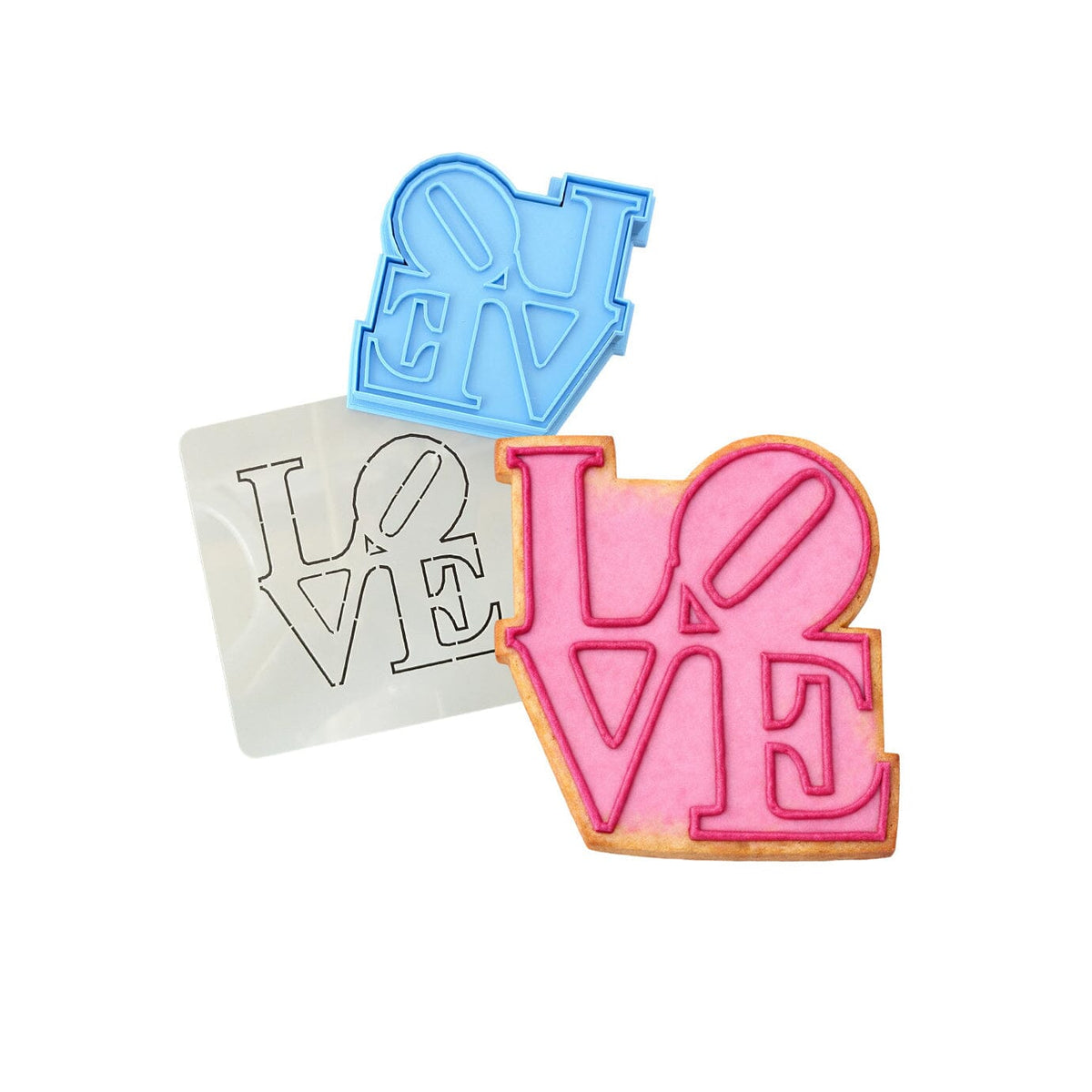 Love Cookie Cutter | Stamp | Stencil #1 Wedding / Baby / V Day Cookie Cutter Lady 