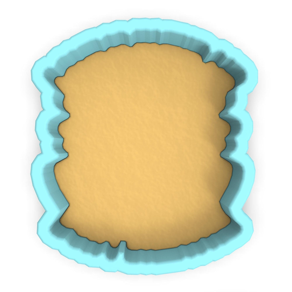 a cookie cutter with a cookie in the shape of a cookie