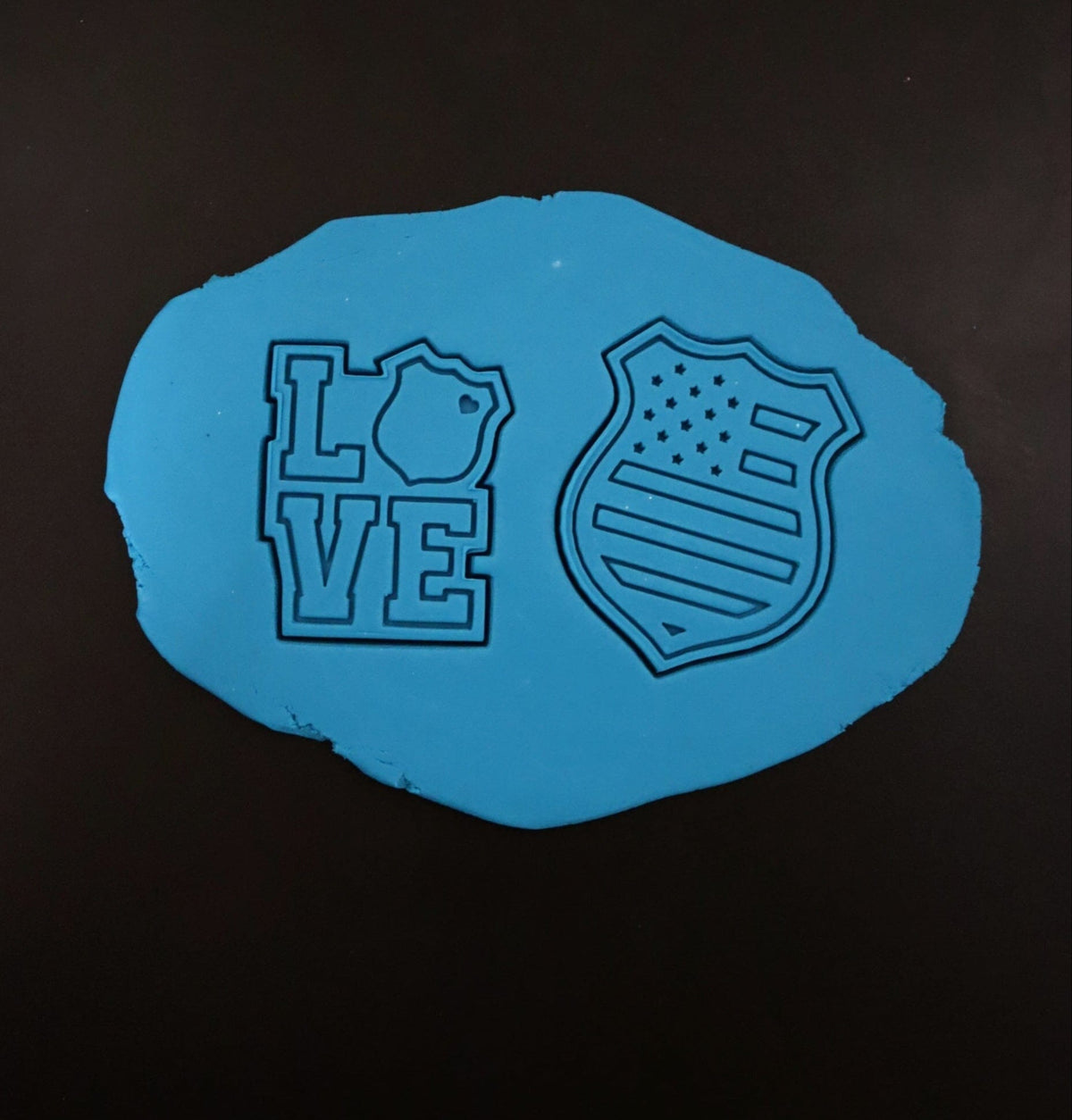 Love Police Badge Cookie Cutter | Stamp | Stencil #1 Boys/ Army / Outdoorsman Cookie Cutter Lady 