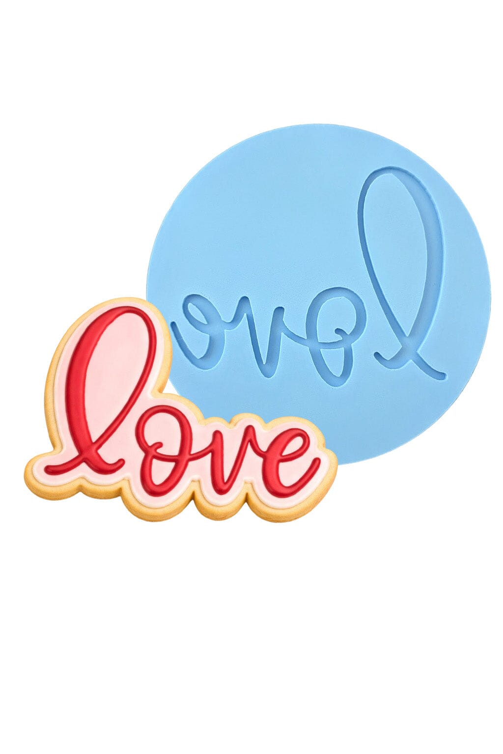 Love Word Cookie Cutter | Stamp | Stencil #1 Wedding / Baby / V Day Cookie Cutter Lady MINI - 2 Inches (5cm) Debosser ONLY 