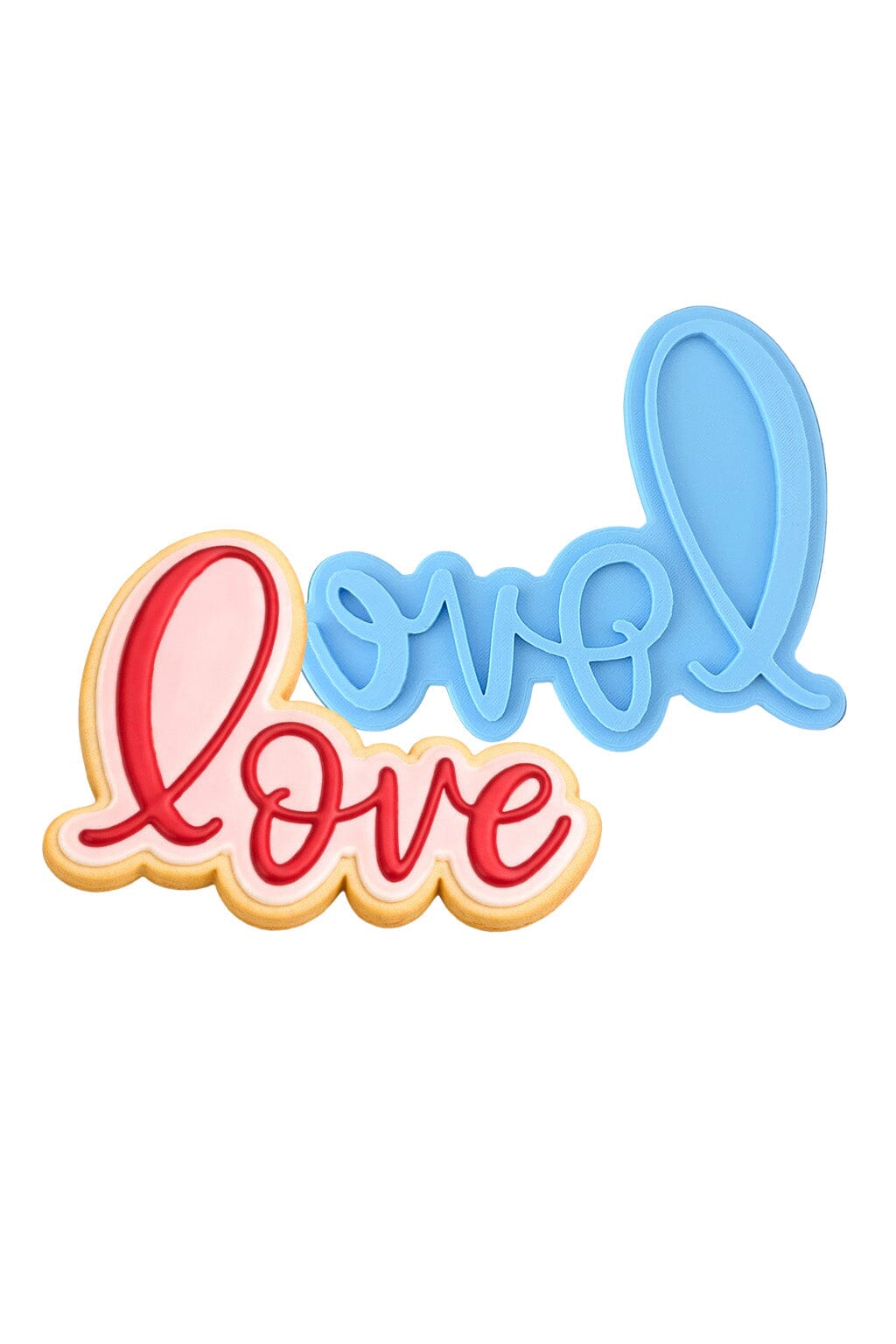 Love Word Cookie Cutter | Stamp | Stencil #1 Wedding / Baby / V Day Cookie Cutter Lady MINI - 2 Inches (5cm) Stamp ONLY 