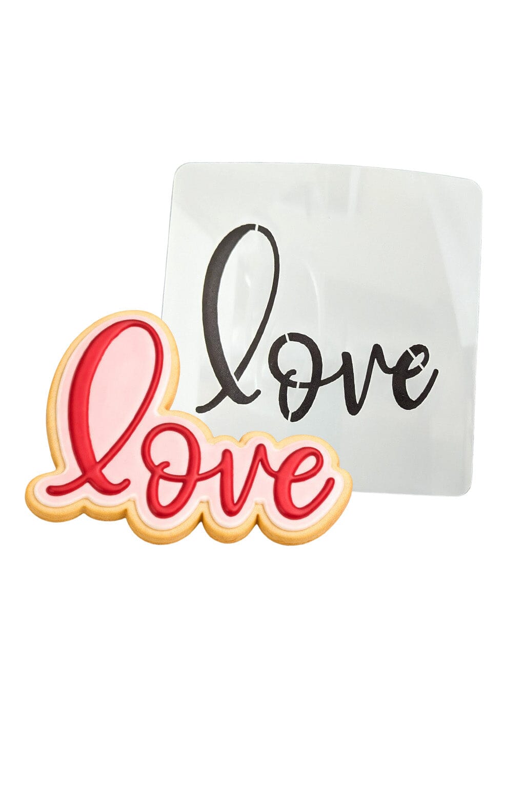 Love Word Cookie Cutter | Stamp | Stencil #1 Wedding / Baby / V Day Cookie Cutter Lady MINI - 2 Inches (5cm) Stencil ONLY 