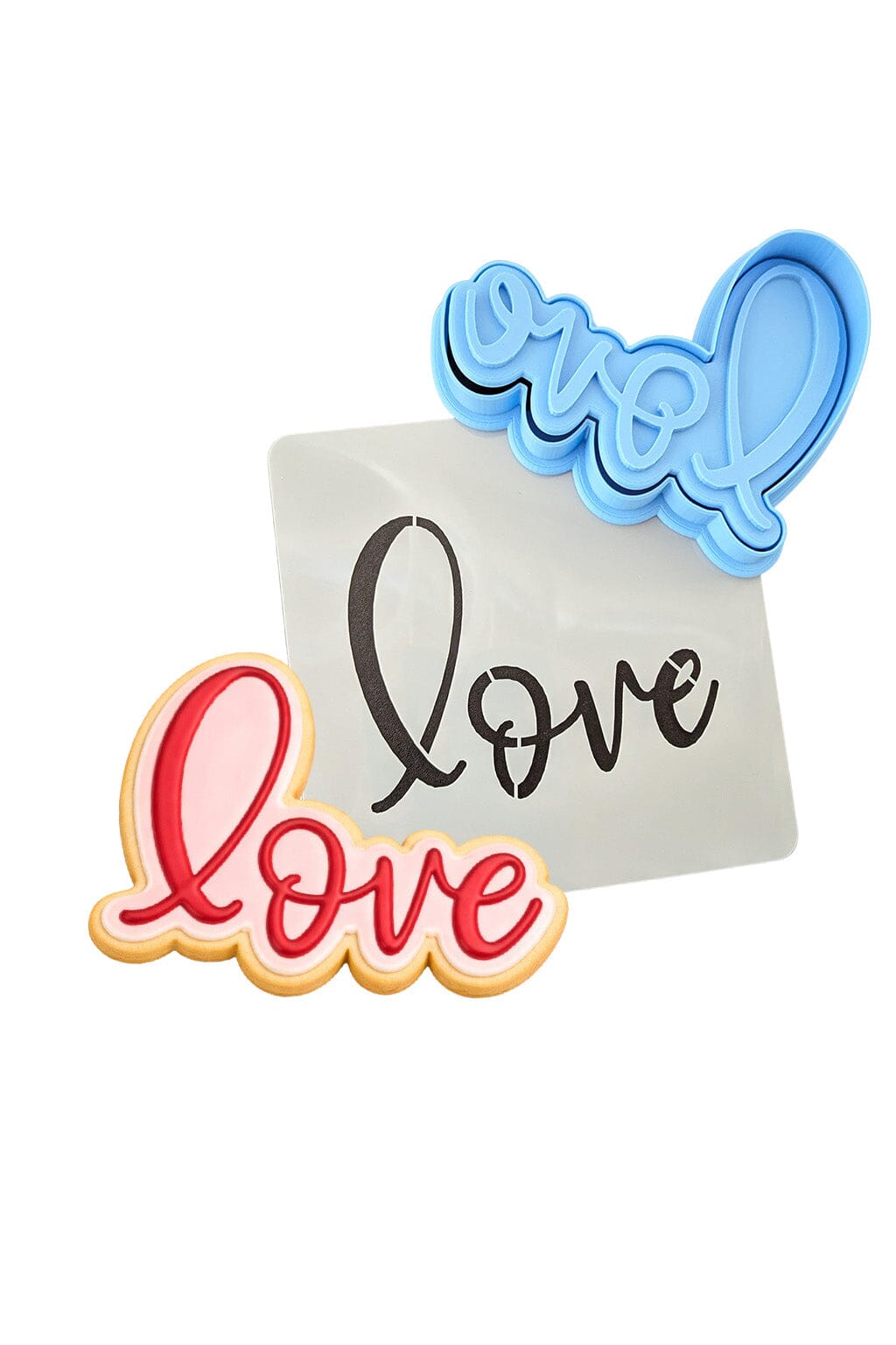Love Word Cookie Cutter | Stamp | Stencil #1 Wedding / Baby / V Day Cookie Cutter Lady 