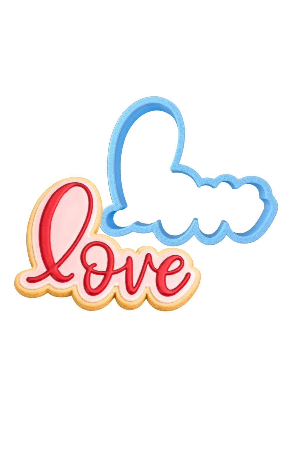 Love Word Cookie Cutter | Stamp | Stencil #1 Wedding / Baby / V Day Cookie Cutter Lady MINI - 2 Inches (5cm) Cookie Cutter ONLY (Outline) 