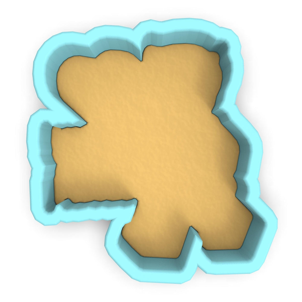 a cookie cutter shaped like the shape of the letter k