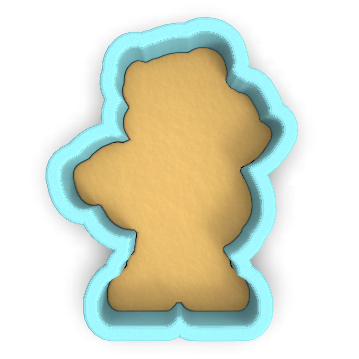 a cookie cutter shaped like a teddy bear