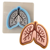 Lungs Cookie Cutter | Stamp | Stencil #1 Halloween / Fall Cookie Cutter Lady MINI - 2 Inches (5cm) **BUNDLE** Cutter + Stencil 