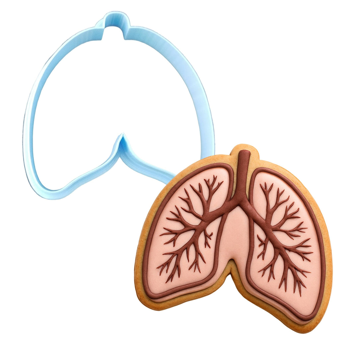Lungs Cookie Cutter | Stamp | Stencil #1 Halloween / Fall Cookie Cutter Lady MINI - 2 Inches (5cm) Cookie Cutter ONLY (Outline) 