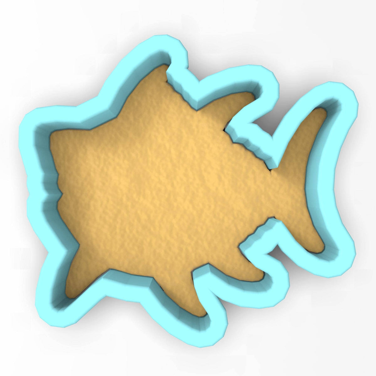a cut out of a fish on a white background