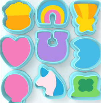 Marshmallow Charm Set of 9 Letters/ Numbers/ Shapes Cookie Cutter Lady 