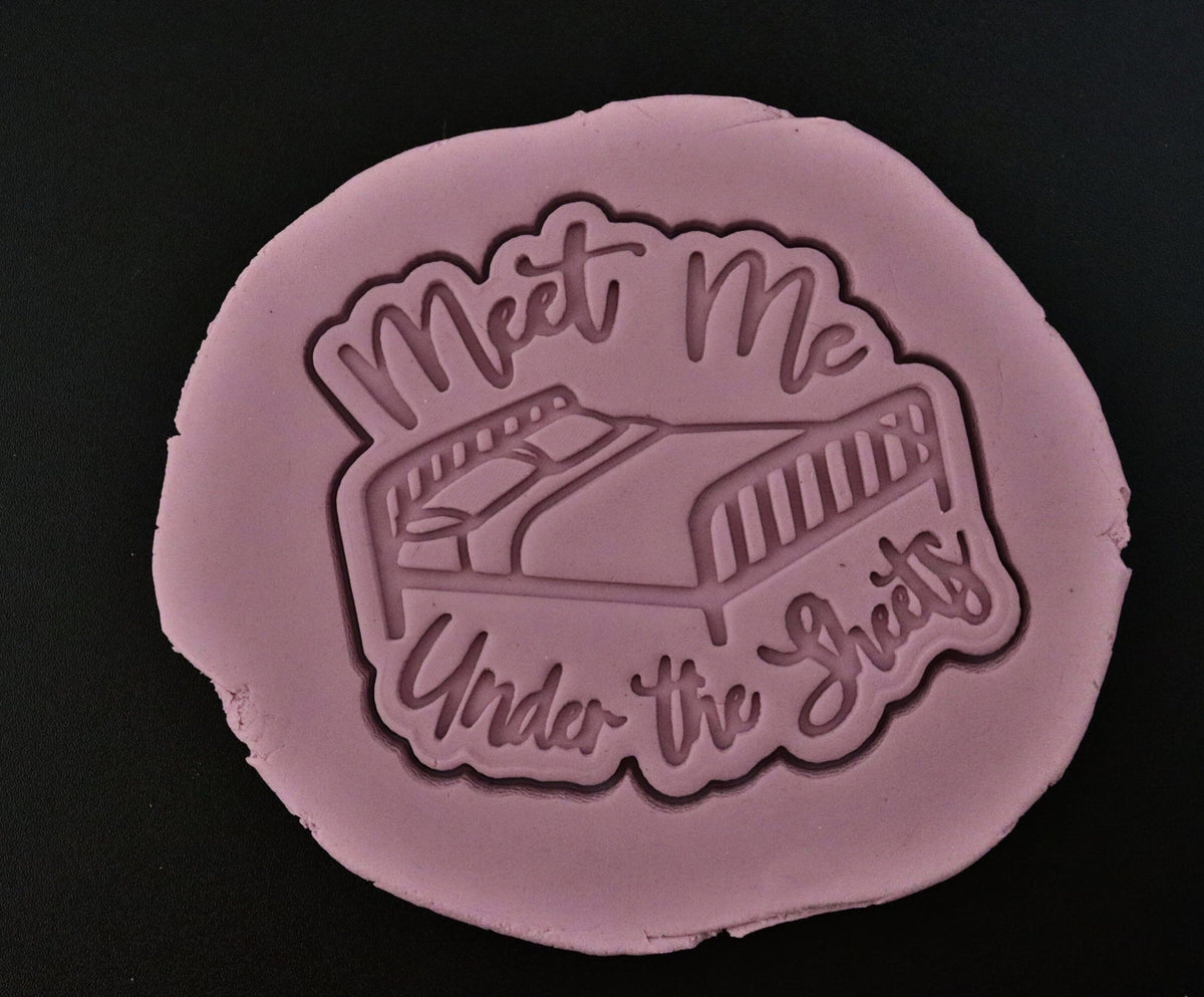 Meet Me Under the Sheets Cookie Cutter | Stamp | Stencil #1 Bachelorette & Bachelor Cookie Cutter Lady 