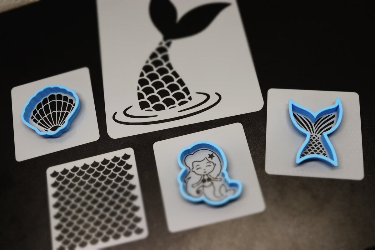 Mermaid Tail Cookie Cutter | Stamp | Stencil #1 Beach / Summer Cookie Cutter Lady 