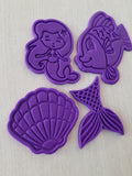 Mermaid Tail Cookie Cutter | Stamp | Stencil #1 Beach / Summer Cookie Cutter Lady 