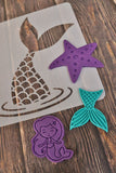 Mermaid Tail Cookie Cutter | Stamp | Stencil #1 Beach / Summer Cookie Cutter Lady 