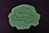 Merry Christmas Cookie Cutter | Stamp | Stencil #4 Xmas / Winter / NYE Cookie Cutter Lady 