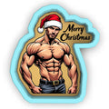 a picture of a man with a santa hat on