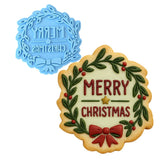 Merry Christmas Mistletoe Cookie Cutter | Stamp | Stencil #1 Xmas / Winter / NYE Cookie Cutter Lady MINI - 2 Inches (5cm) Stamp ONLY 