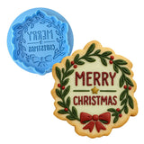 Merry Christmas Mistletoe Cookie Cutter | Stamp | Stencil #1 Xmas / Winter / NYE Cookie Cutter Lady MINI - 2 Inches (5cm) **BUNDLE** Cutter + Debosser 