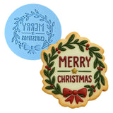 Merry Christmas Mistletoe Cookie Cutter | Stamp | Stencil #1 Xmas / Winter / NYE Cookie Cutter Lady MINI - 2 Inches (5cm) Debosser ONLY 