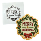 Merry Christmas Mistletoe Cookie Cutter | Stamp | Stencil #1 Xmas / Winter / NYE Cookie Cutter Lady MINI - 2 Inches (5cm) Stencil ONLY 