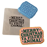 Merry Christmas Ya Filthy Animal Cookie Cutter | Stamp | Stencil #1 Xmas / Winter / NYE Cookie Cutter Lady 