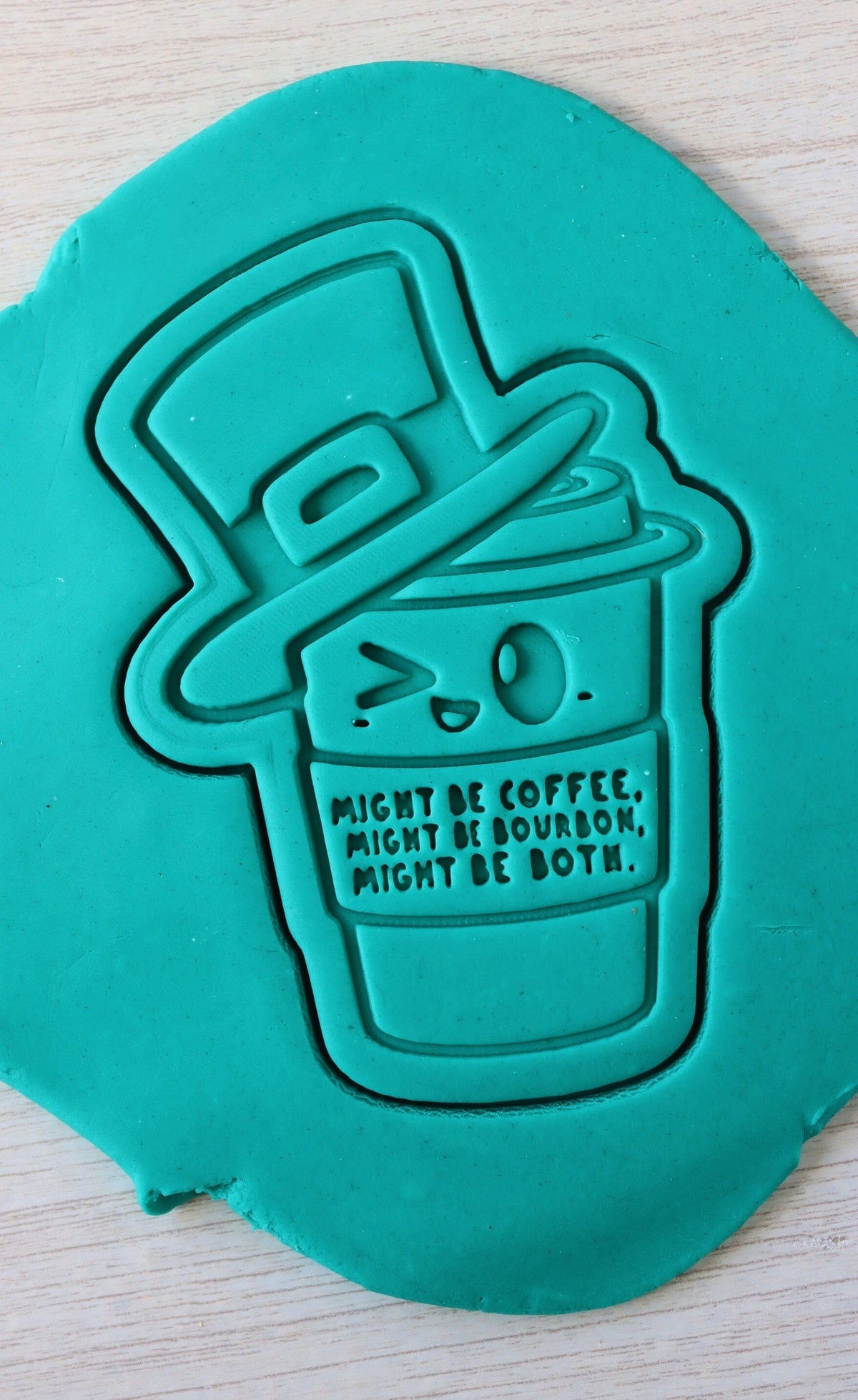 Might Be Coffee, Might Be Bourbon Cookie Cutter | Stamp | Stencil #1 St Pats / July 4th Cookie Cutter Lady 