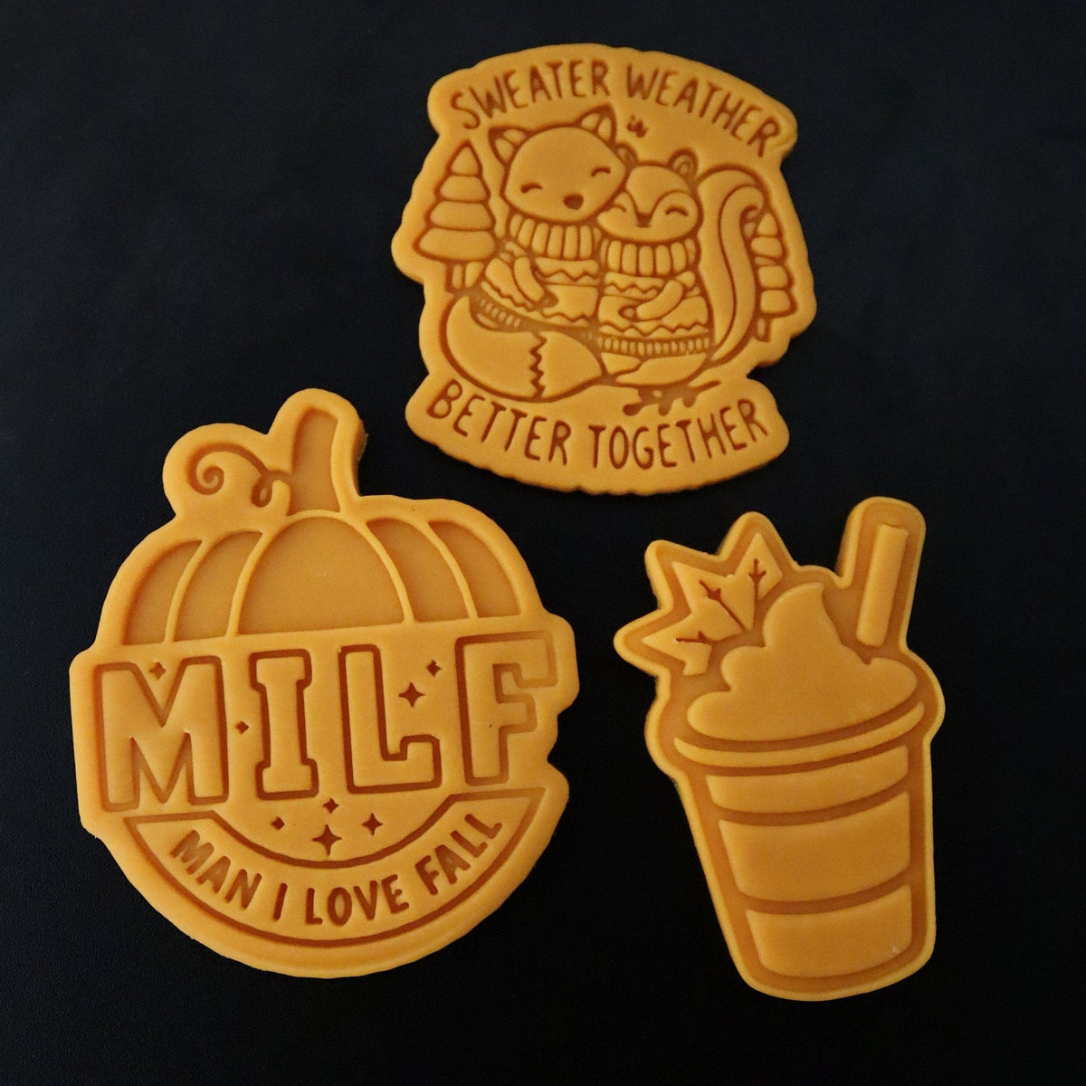 MILF (Man I Love Fall) Cookie Cutter | Stamp | Stencil #1 Halloween / Fall Cookie Cutter Lady 