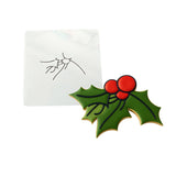 Mistletoe Cookie Cutter | Stamp | Stencil #1 Xmas / Winter / NYE Cookie Cutter Lady MINI - 2 Inches (5cm) Stencil ONLY 