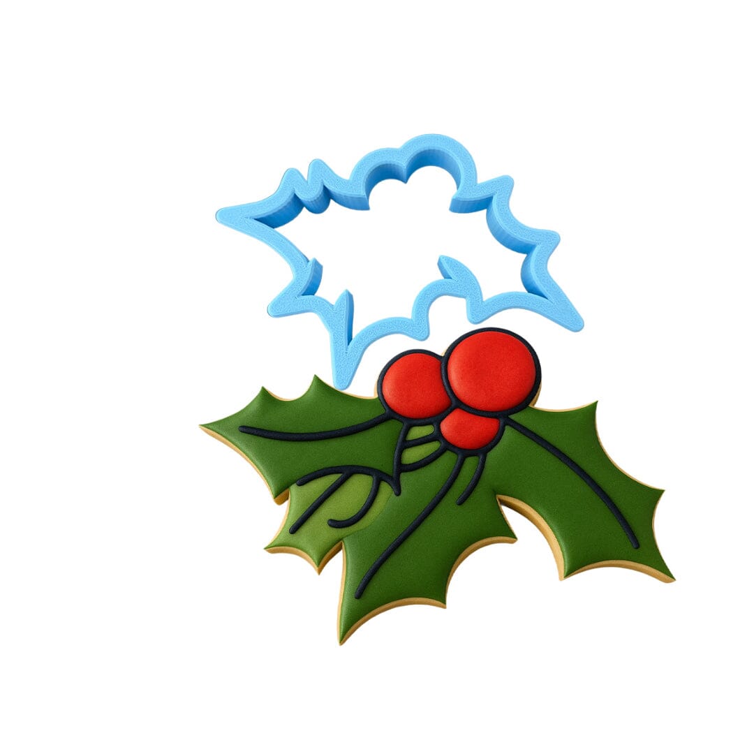 Mistletoe Cookie Cutter | Stamp | Stencil #1 Xmas / Winter / NYE Cookie Cutter Lady MINI - 2 Inches (5cm) Cookie Cutter ONLY (Outline) 