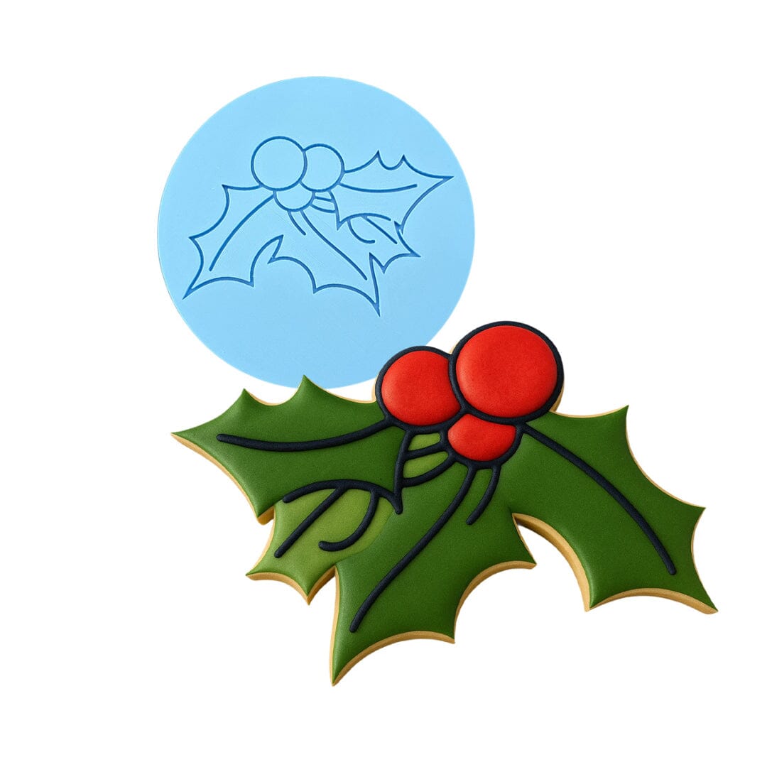 Mistletoe Cookie Cutter | Stamp | Stencil #1 Xmas / Winter / NYE Cookie Cutter Lady MINI - 2 Inches (5cm) Debosser ONLY 