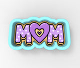 Mom Heart Purple Cookie Cutter | Stamp | Stencil - SHARP EDGES - FAST Shipping - Choose Your Own Size! #1