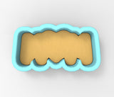 A blue cookie cutter with a heart shape, designed for cutting out heart-shaped cookies.