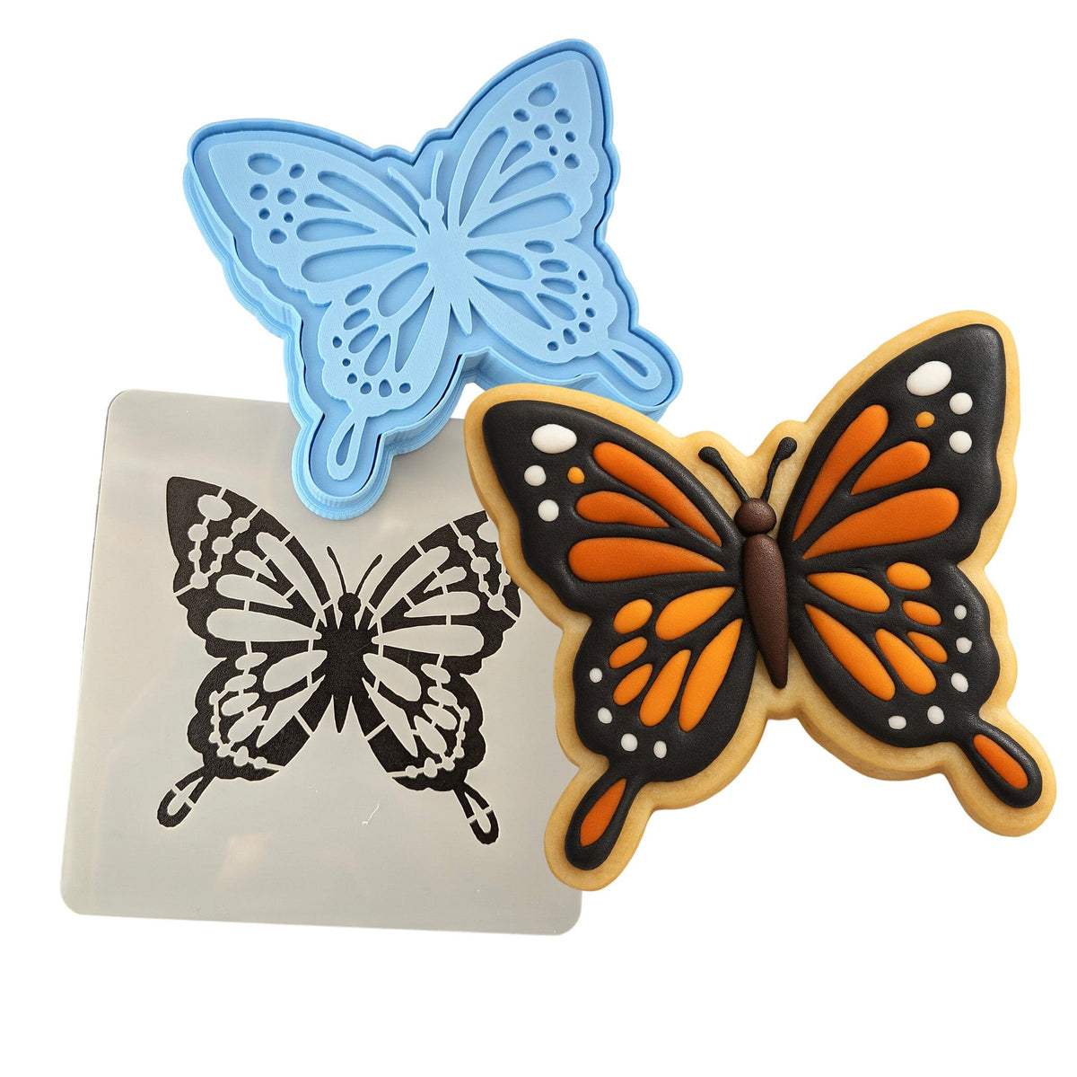 Monarch Butterfly Cookie Cutter | Stamp | Stencil #1 Easter / Spring / Flower Cookie Cutter Lady 