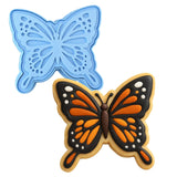 Monarch Butterfly Cookie Cutter | Stamp | Stencil #1 Easter / Spring / Flower Cookie Cutter Lady MINI - 2 Inches (5cm) **BUNDLE** Cutter + Stamp 