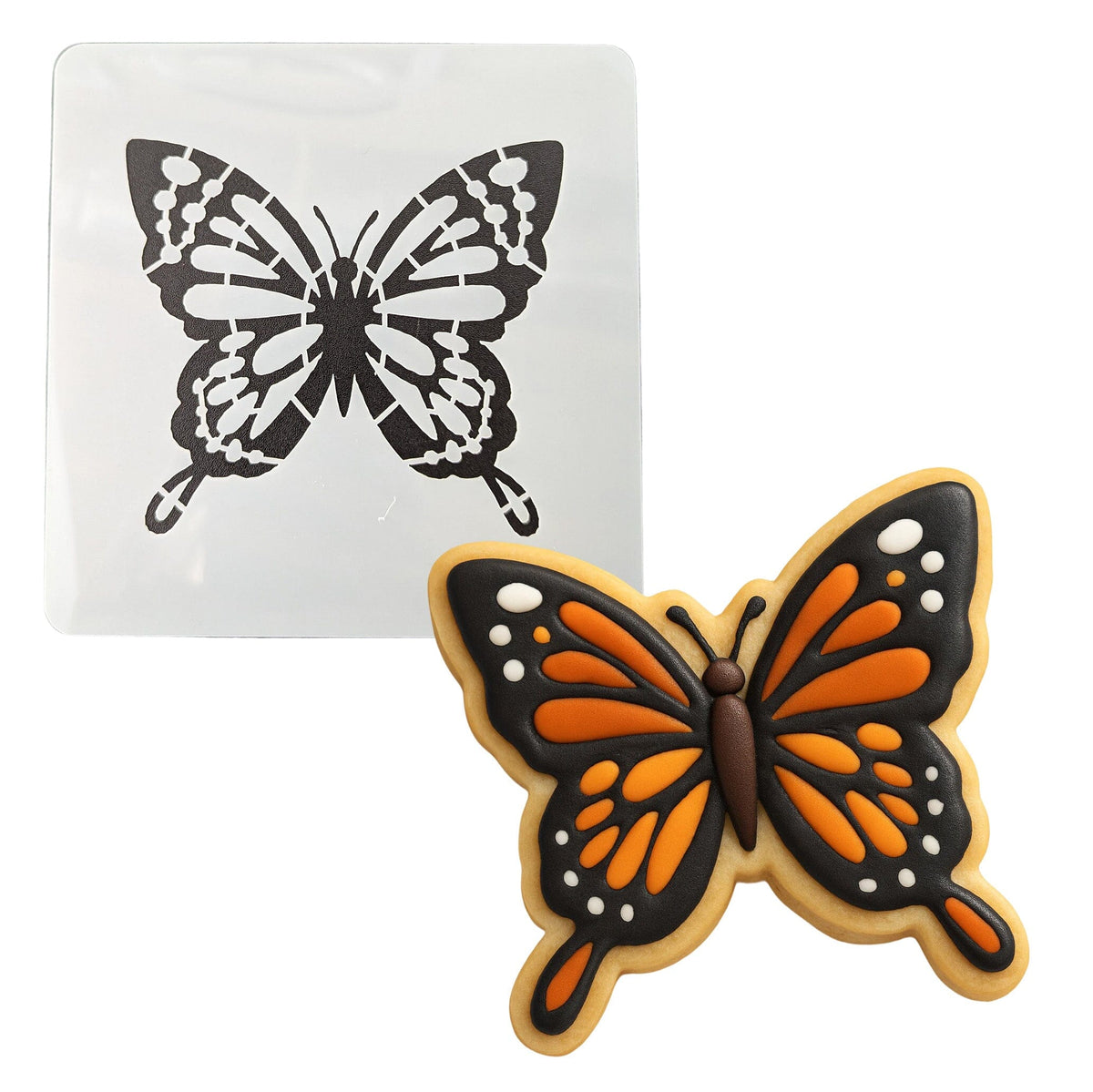 Monarch Butterfly Cookie Cutter | Stamp | Stencil #1 Easter / Spring / Flower Cookie Cutter Lady MINI - 2 Inches (5cm) Stencil ONLY 