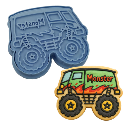 Monster Truck Cookie Cutter | Stamp | Stencil #3