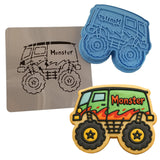 Monster Truck Cookie Cutter | Stamp | Stencil #3 Comic Book / Vehicles Cookie Cutter Lady 